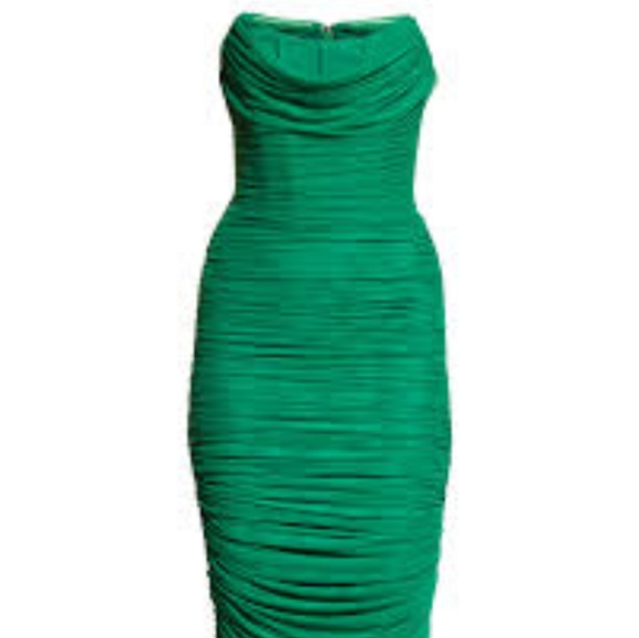 Collection Dress Barn Emerald Green Tiered Dress Size 4 - Picture 4 of 4